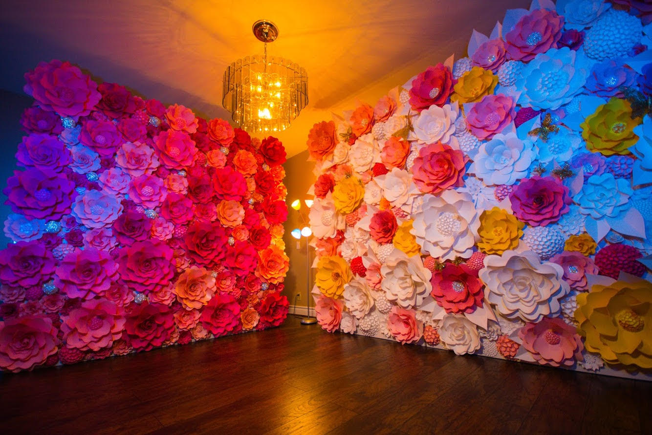 floral wall rental-white,yellow, & pink-#42 - Mahi Rehan