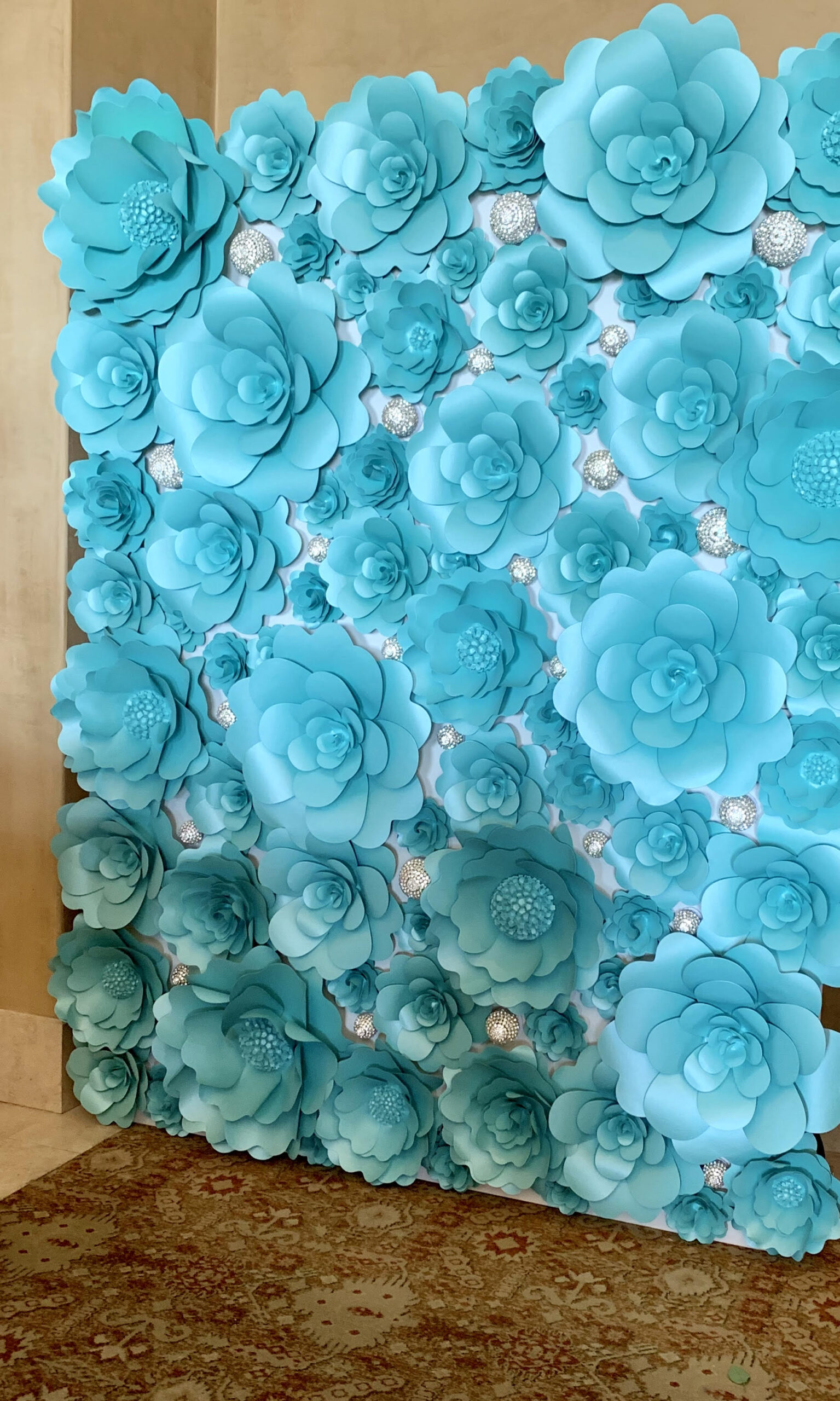 Tiffany blue floral wall-#26 - Mahi Rehan